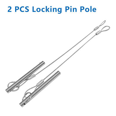 2 PCS Cerniera inserita Pin per Carbon Fiber Rod Plug Adatta a tutti il palo di rilevamento Bolt Noso 55mm Lunghezza bastone diametro 6mm