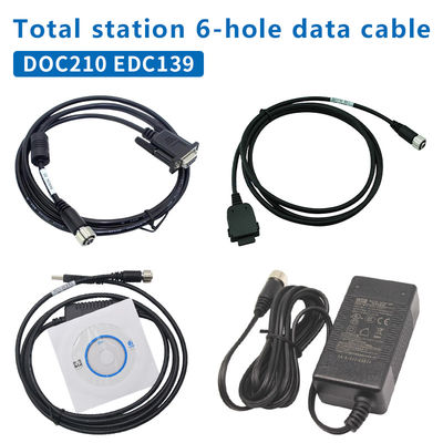 DOC210 EDC139 Cavo dati per TOPCON SOKKIA Stazioni totali ES/OS/PS verso PC (Win11) 6 foro